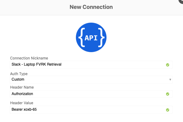 API Connector setup