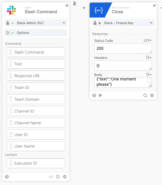 Slash command example